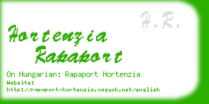 hortenzia rapaport business card
